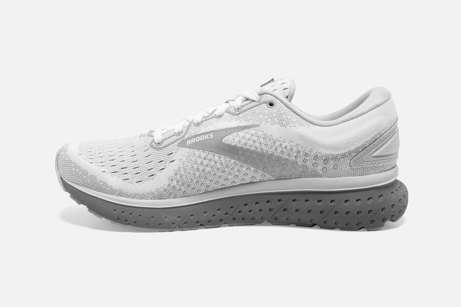 Brooks Glycerin 18 Road Running Shoes - Womens - White/Grey - CS6501924